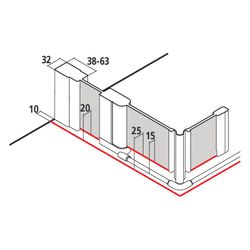 Kermi Duschkabine Liga U-Form Pen/Falt. Festfeld F2U 2000x885-910x32mm ESG Klar 5m... KERMI-LIF2U093201AK 4051484579229 (Abb. 1)