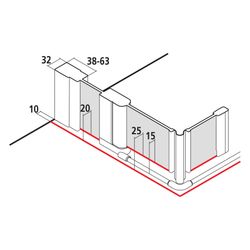 Kermi Duschkabine Liga U-Form Pen/Falt. Festfeld F2U 2000x885-910x32mm ESG Klar 5m... KERMI-LIF2U093201AK 4051484579229 (Abb. 1)