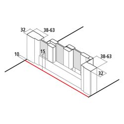 Kermi Duschkabine Liga Gleittür 3T Festfeld G3R 1850x900x32mm ESG Klar 4mm Silber ... KERMI-LIG3R090181PK 4051484591337 (Abb. 1)