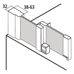Kermi Duschkabine Liga Gleittür 2T Festfeld H2L 1500x1000x32mm ESG Klar 4mm Silber... KERMI-LIH2L100151AK 4051484656753 (Abb. 1)
