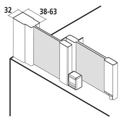 Kermi Duschkabine Liga Gleittür 2T Festfeld H2L 1500x1000x32mm ESG Klar 4mm Silber... KERMI-LIH2L100151AK 4051484656753 (Abb. 1)