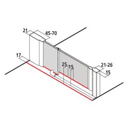 Kermi Duschkabine Liga Schwingtür mit Festfeld SFL 2000x750x21mm ESG Klar 5mm Silb... KERMI-LISFL07520VPK 4051484591900 (Abb. 1)