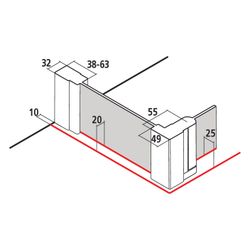 Kermi Walk-In Wall Liga beweglich Flügel T1R 2000x1200x32mm ESG Klar 5mm Silber Ma... KERMI-LIT1R120201PK 4051484467670 (Abb. 1)