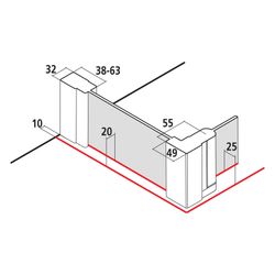 Kermi Walk-In Wall Liga beweglich Flügel T1R 2000x1200x32mm ESG Klar 5mm Silber Ma... KERMI-LIT1R120201PK 4051484467670 (Abb. 1)
