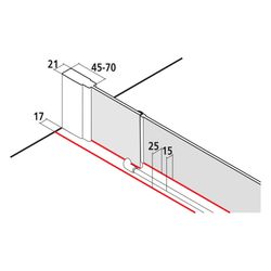 Kermi Duschkabine Liga Viertelkreis Schwingtür Festfeld T55 2000x900x21mm ESG Klar... KERMI-LIT5509020VPK 4051484593409 (Abb. 1)