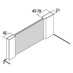 Kermi Seitenwand Liga verkürzt für Badewannen TVD 1600x750x21mm ESG Klar 5mm Silbe... KERMI-LITVD075161AK 4051484409915 (Abb. 1)