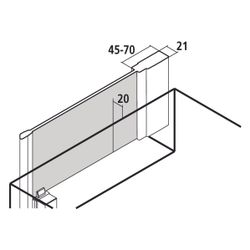 Kermi Seitenwand Liga verkürzt neben Badewanne TVP 1750x750x21mm ESG Klar 5mm Silb... KERMI-LITVP07517VPK 4051484593447 (Abb. 1)