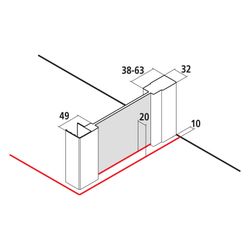 Kermi Seitenwand Liga TWD 2000x900x32mm ESG Klar 5mm Silber Mattglanz Anschlag lin... KERMI-LITWD090201AK 4051484410393 (Abb. 1)