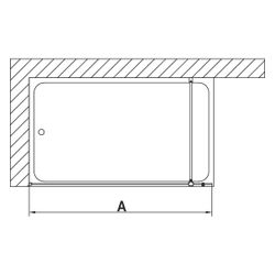 Kermi Walk-In Wall Mena TPF 2000x900x18mm ESG Klar 8mm Silber Hochglanz Anschlag l... KERMI-METPF09020VPK 4051484865797 (Abb. 1)