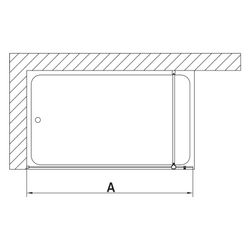 Kermi Walk-In Wall Mena TPF 2000x900x18mm ESG Klar 8mm Silber Hochglanz Anschlag l... KERMI-METPF09020VPK 4051484865797 (Abb. 1)