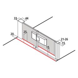 Kermi Duschkabine Mena Pendeltür 1F mit Festfeld 1FL 2000x800x33mm ESG Klar 6mm Si... KERMI-ME1FL08020VAK 4051484860846 (Abb. 1)