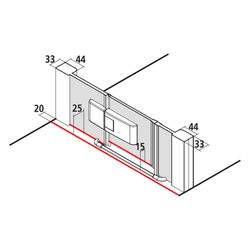 Kermi Duschkabine Mena Pendeltür 1F mit Festfeld 1HL 2000x1100x33mm ESG SR Opaco 6... KERMI-ME1HL11020VYK 4051484888772 (Abb. 1)