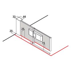 Kermi Duschkabine Mena Pendeltür 1F mit Festfeld 1NR 2000x800x33mm ESG Klar 6mm Sc... KERMI-ME1NR080203PK 4051484862611 (Abb. 1)