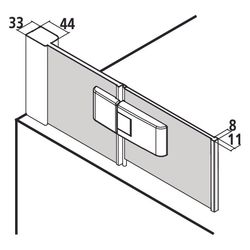 Kermi Duschkabine Mena Pendelflügel mit Festfeld DTL 1500x1000x33mm ESG Klar 6mm S... KERMI-MEDTL100153AK 4051484890829 (Abb. 1)