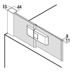 Kermi Duschkabine Mena Pendelflügel mit Festfeld DTL 1500x1000x33mm ESG Klar 6mm S... KERMI-MEDTL100153AK 4051484890829 (Abb. 1)