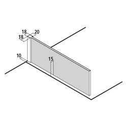 Kermi Walk-In Wall Mena TPF 2000x900x18mm ESG Klar 8mm Silber Hochglanz Anschlag l... KERMI-METPF09020VPK 4051484865797 (Abb. 1)