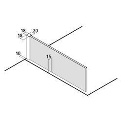 Kermi Walk-In Wall Mena TPF 2000x900x18mm ESG Klar 8mm Silber Hochglanz Anschlag l... KERMI-METPF09020VPK 4051484865797 (Abb. 1)