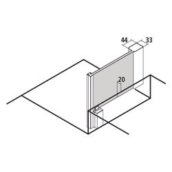 Kermi Seitenwand Mena verkürzt neben Badewanne TVP 1750x800x33mm ESG Klar 8mm Silb... KERMI-METVP08017VPK 4051484867234 (Abb. 1)