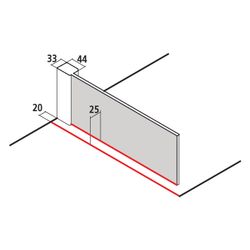 Kermi Walk-In Wall Mena TWF 2000x900x33mm ESG Klar 8mm Schwarz Soft Anschlag links... KERMI-METWF090203AK 4051484867500 (Abb. 1)