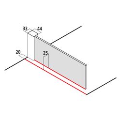 Kermi Walk-In Wall Mena TWF 2000x900x33mm ESG Klar 8mm Schwarz Soft Anschlag links... KERMI-METWF090203AK 4051484867500 (Abb. 1)