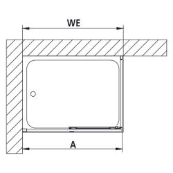 Kermi Walk-In Wall Nica Gleittürsegment J2L 2000x1400x32mm ESG Klar 6mm Silber Hoc... KERMI-NIJ2L14020VPK 4051484572442 (Abb. 1)