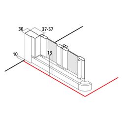 Kermi Duschkabine Nova 2000 Eckeinstieg 2T Falttür Halbteil EF2 1850x800x30mm Kero... KERMI-N2EF20801811K 4046383215088 (Abb. 1)