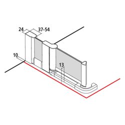 Kermi Duschkabine Nova 2000 Eckeinstieg 2T Pendel-Fal. Festfeld Halbteil ESL 1850x... KERMI-N2ESL0901811K 4046383216177 (Abb. 1)