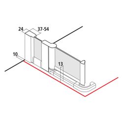 Kermi Duschkabine Nova 2000 Eckeinstieg 2T Pendel-Fal. Festfeld Halbteil ESL 1850x... KERMI-N2ESL0901811K 4046383216177 (Abb. 1)