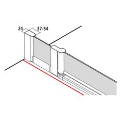 Kermi Duschkabine Nova 2000 Viertelkreis Pendel Festfeld P53 1850x900x24mm Kerolan... KERMI-N2P530901811K 4046383221461 (Abb. 1)