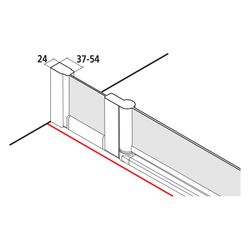 Kermi Duschkabine Nova 2000 Viertelkreis Pendel Festfeld P53 1850x900x24mm Kerolan... KERMI-N2P530901811K 4046383221461 (Abb. 1)