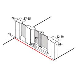 Kermi Duschkabine Nova 2000 Pendeltür mit Festfeld PFR 1850x1300x24mm Kerolan Font... KERMI-N2PFR1301811K 4046383223205 (Abb. 1)