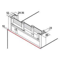Kermi Duschkabine Nova 2000 Gleittür 3-teilig STD 1850x800x52mm Kerolan Fontana 3m... KERMI-N2STD0801811K 4046383228903 (Abb. 1)