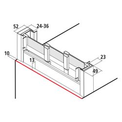 Kermi Duschkabine Nova 2000 Gleittür 3-teilig STD 1850x800x52mm Kerolan Fontana 3m... KERMI-N2STD0801811K 4046383228903 (Abb. 1)