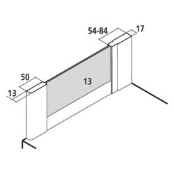 Kermi Seitenwand Nova 2000 TWD 1850x750x17mm Kerolan Fontana 3mm Silber Mattglanz ... KERMI-N2TWD0751811K 4046383230456 (Abb. 1)