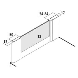 Kermi Seitenwand Nova 2000 TWD 1850x750x17mm Kerolan Fontana 3mm Silber Mattglanz ... KERMI-N2TWD0751811K 4046383230456 (Abb. 1)