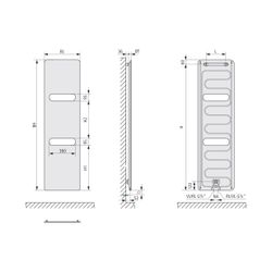 Kermi Oni Designheizkörper 2000x33x500mm 815W bei 75/65/20 Grad C, Weiß... KERMI-FPN112000502XXK 4037486268125 (Abb. 1)