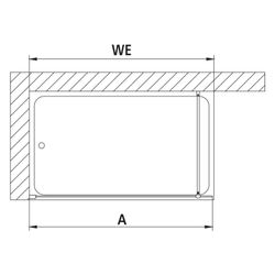 Kermi Walk-In Wall Pasa XP TWF 2000x1400x31mm ESG Klar 8mm Silber Mattglanz Anschl... KERMI-PXTWF140201PK 4046383932114 (Abb. 1)