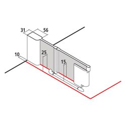 Kermi Duschkabine Pasa XP Pendeltür 1F mit Festfeld 1FR 2000x900x31mm ESG Klar 8mm... KERMI-PX1FR090201PK 4046383905835 (Abb. 1)
