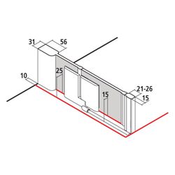 Kermi Duschkabine Pasa XP Pendeltür 1F mit Festfeld 1TR 2000x1000x31mm ESG Klar 8m... KERMI-PX1TR10020VPK 4046383910631 (Abb. 1)