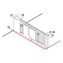 Kermi Duschkabine Pasa XP Pendeltür 1F mit Festfeld 1TR 2000x1000x31mm ESG Klar 8m... KERMI-PX1TR10020VPK 4046383910631 (Abb. 1)