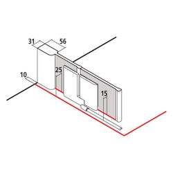 Kermi Duschkabine Pasa XP Pendeltür 1F mit Festfeld 1WL 2000x900x31mm ESG Klar 8mm... KERMI-PX1WL090201AK 4046383911690 (Abb. 1)
