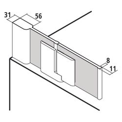 Kermi Badewannenaufsatz Pasa XP Pendelflügel mit Festfeld DTL 1500x800x31mm ESG Kl... KERMI-PXDTL080151PK 4046383915384 (Abb. 1)