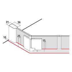 Kermi Duschkabine Pasa XP Fünfeck Pendeltür Festfeld F40 1850x900x31mm ESG Klar 8m... KERMI-PXF4009018VPK 4046383919610 (Abb. 1)