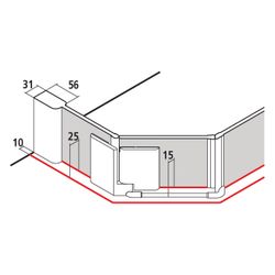 Kermi Duschkabine Pasa XP Fünfeck Pendeltür Festfeld R43 1850x900x31mm ESG Klar 8m... KERMI-PXR43090181AK 4046383926038 (Abb. 1)