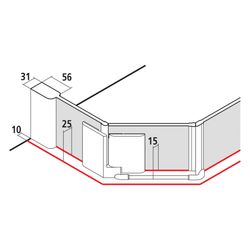 Kermi Duschkabine Pasa XP Fünfeck Pendeltür Festfeld R43 1850x900x31mm ESG Klar 8m... KERMI-PXR43090181AK 4046383926038 (Abb. 1)