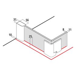 Kermi Walk-In Wall Pasa XP beweglich Flügel T1R 2000x1400x31mm ESG SR Opaco 8mm Si... KERMI-PXT1R14020VYK 4051484172628 (Abb. 1)