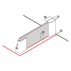 Kermi Seitenwand Pasa XP TFL 2000x900x31mm ESG Klar 8mm Silber Mattglanz Anschlag ... KERMI-PXTFL090201PK 4046383928827 (Abb. 1)