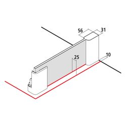 Kermi Seitenwand Pasa XP TFL 2000x900x31mm ESG Klar 8mm Silber Mattglanz Anschlag ... KERMI-PXTFL090201PK 4046383928827 (Abb. 1)