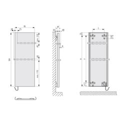 Kermi Pateo-E Handtucherwärmung Infrarotheizkörper 1925x66x500mm WRX 360W, Weiß... KERMI-PSR2E1900502SXK 4037486613420 (Abb. 1)