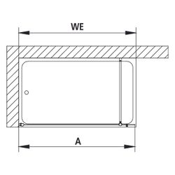 Kermi Walk-In Wall Pega TWF 1850x1400x27mm ESG Klar 6mm Silber Hochglanz Anschlag ... KERMI-PETWF14018VAK 4051484563730 (Abb. 1)